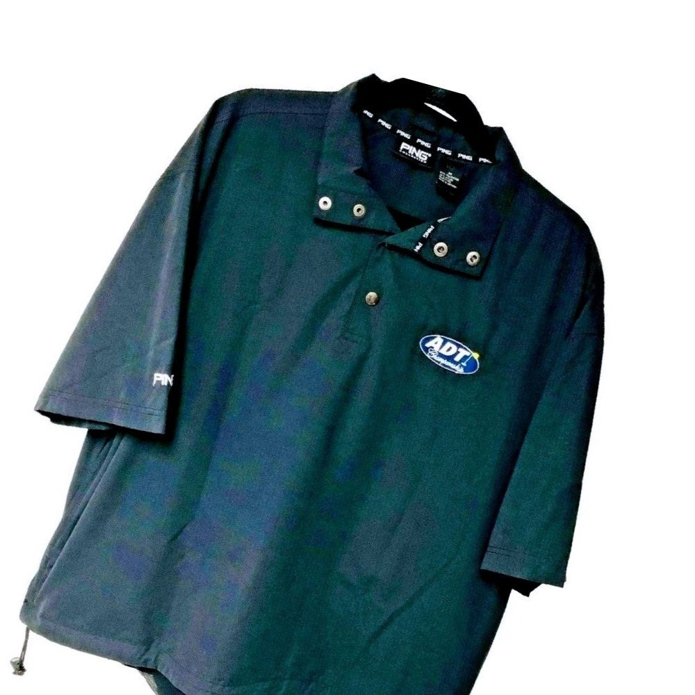 Ping Golf 1/4‎ Snap Shirt Women's M Black ADT Champ LPGA Pckts Weather Resist